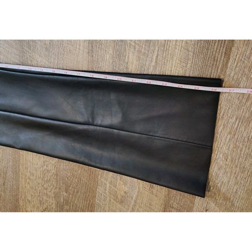 Wolford Womens Black Vegan Leather Crop Flare Pants Size 4 High Rise Minimalist - Picture 12 of 14
